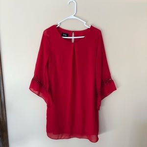 Cherry red shift dress